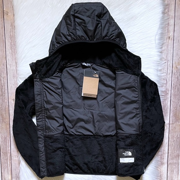 The North Face Girls’ Sherpa Nylon Jacket In Black - Picture 4 of 10